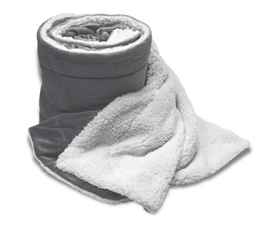 Custom Embroidered Oversize Mink Sherpa Blanket
