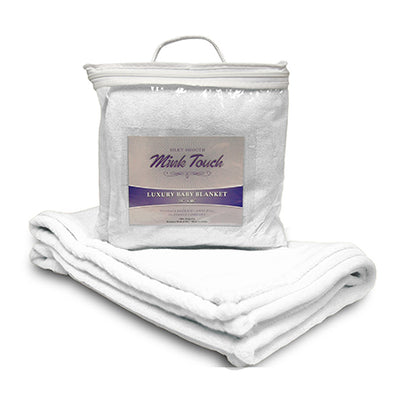 Custom Embroidered Mink Baby Blanket