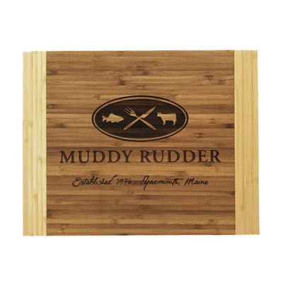 Custom Engraved 11x14 Square Two Tone Bamboo Cutting Board QUAL1038
