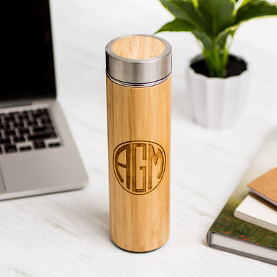 Personalized Thermal Insulated Bamboo Bottle QUAL2087 QUAL2087